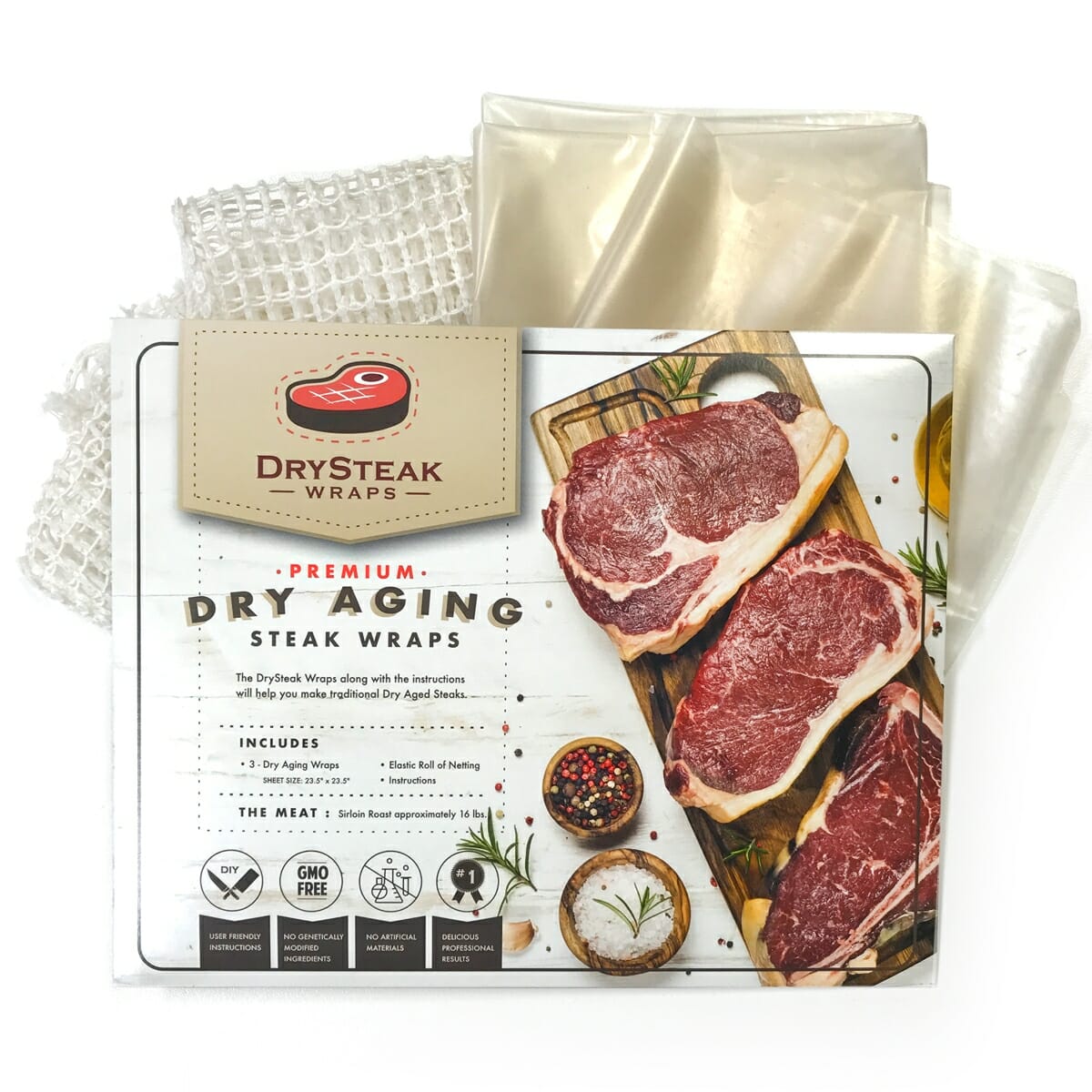 DrySteak Wraps for Dry Aging Steaks - View 1