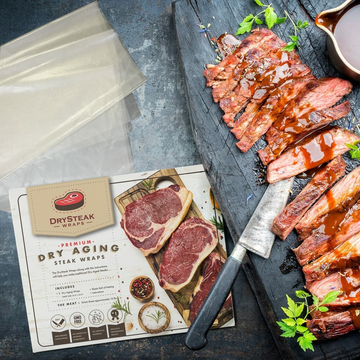 DrySteak Wraps for Dry Aging Steaks - View 2