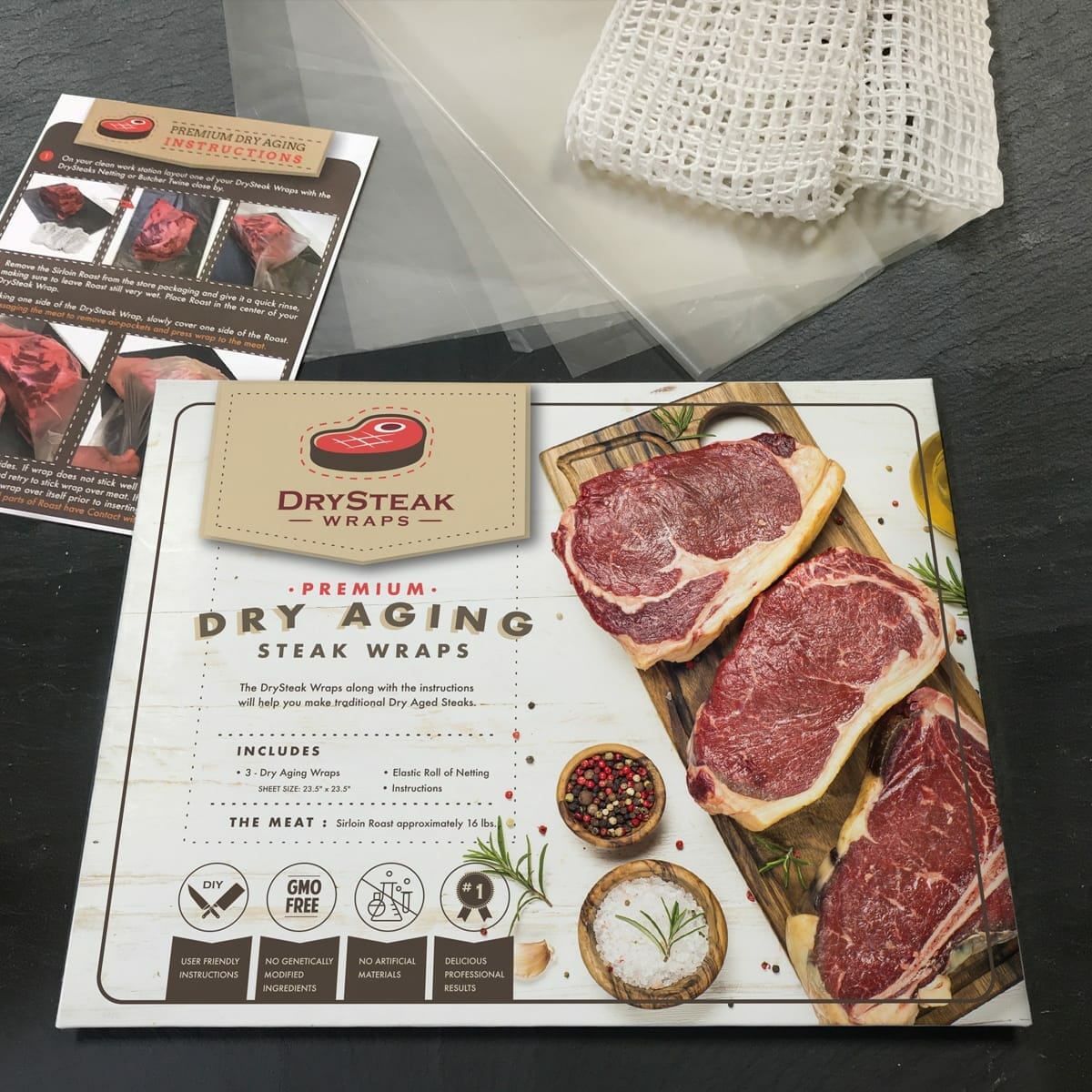 DrySteak Wraps for Dry Aging Steaks - View 3
