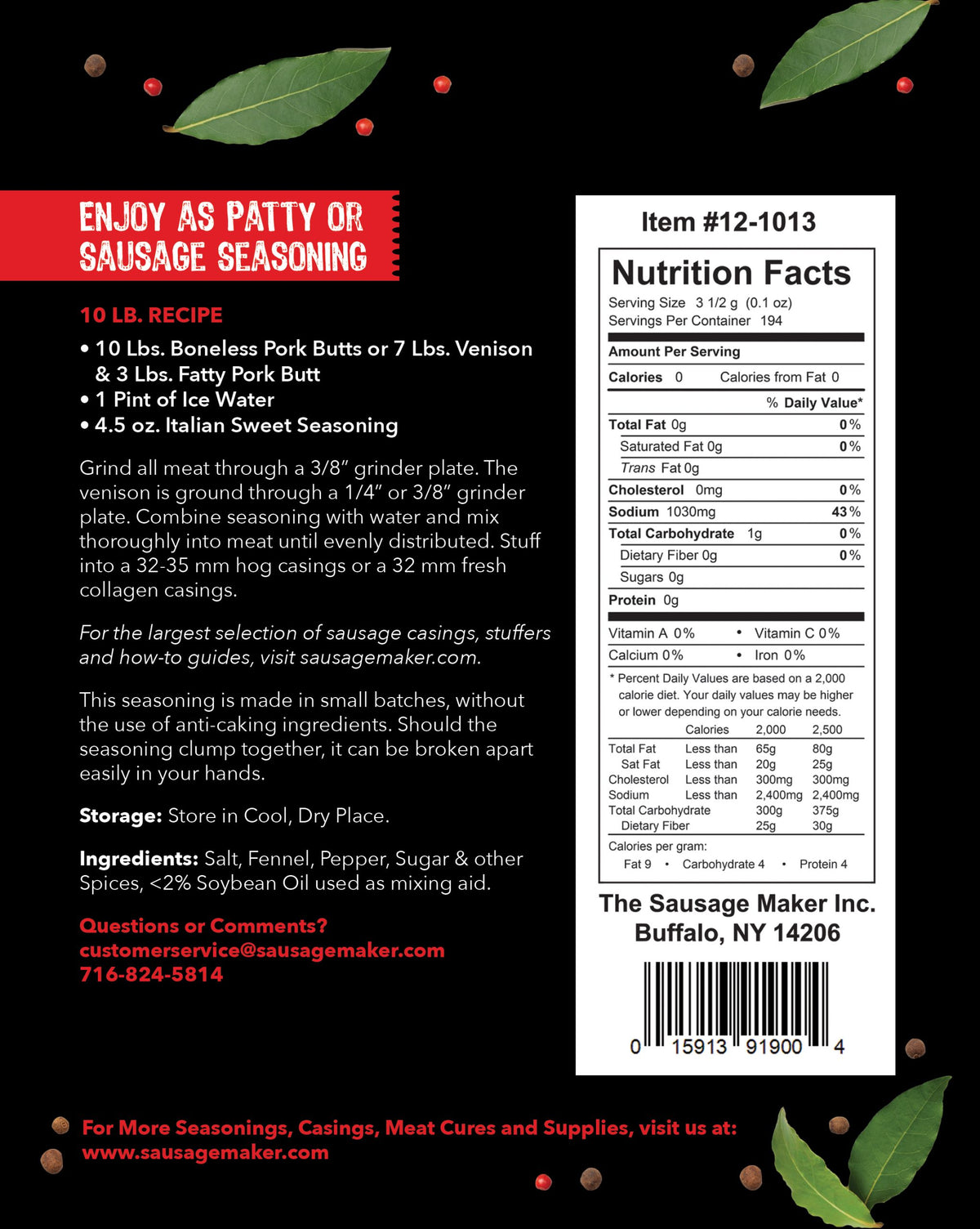 Sweet Italian Sausage Seasoning - View 4