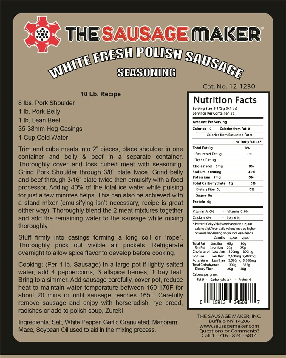 White Fresh Polish Sausage Seasoning 4oz. - View 3