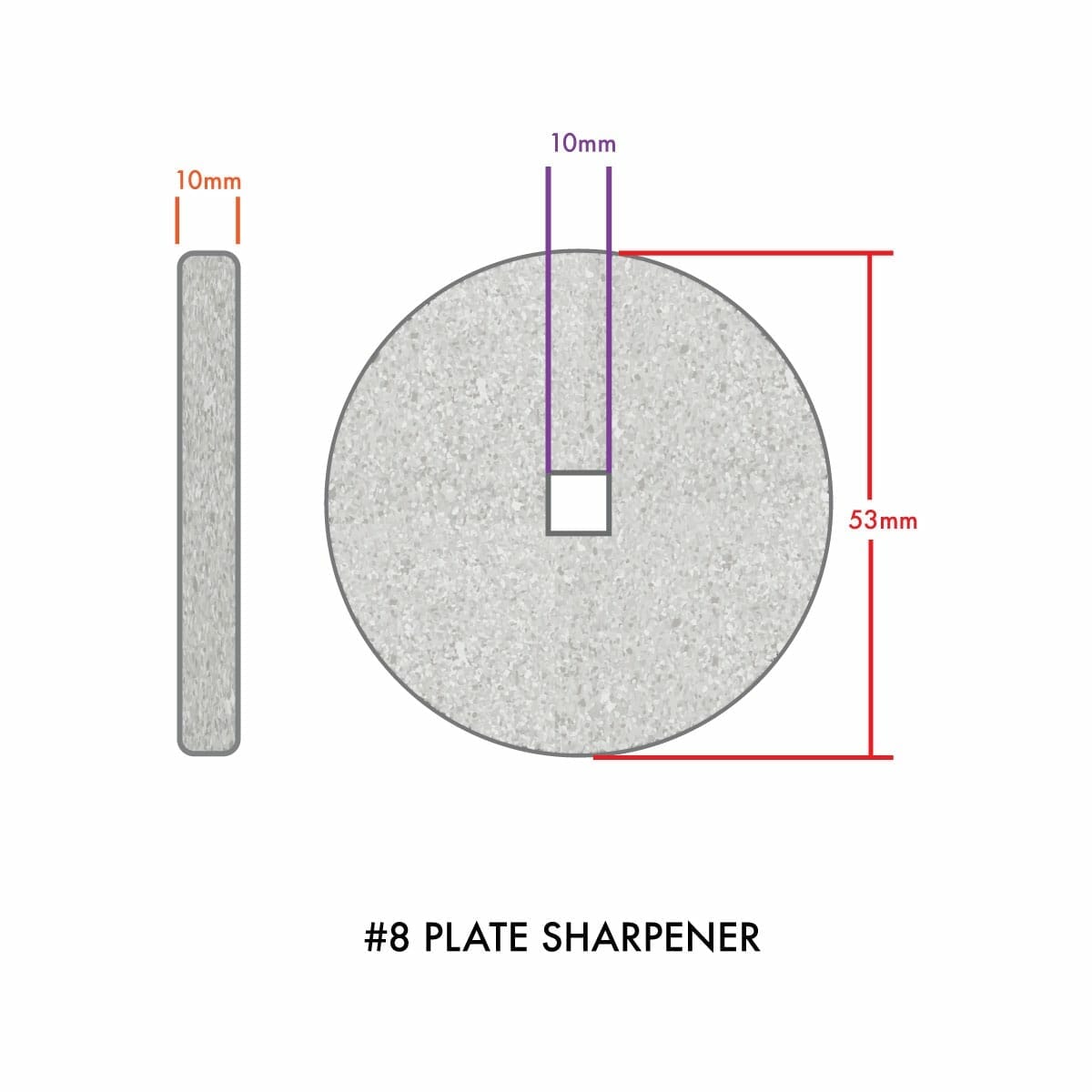 #8 Meat Grinder Knife & Plate Sharpening System, COARSE - View 3