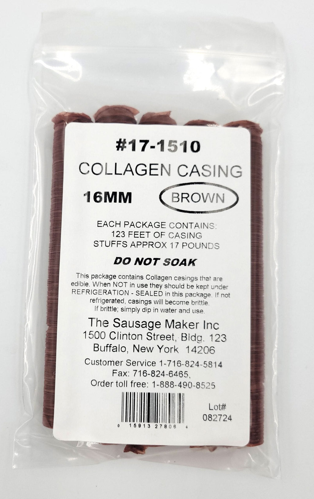 Mahogany Collagen Casings 16mm - View 1
