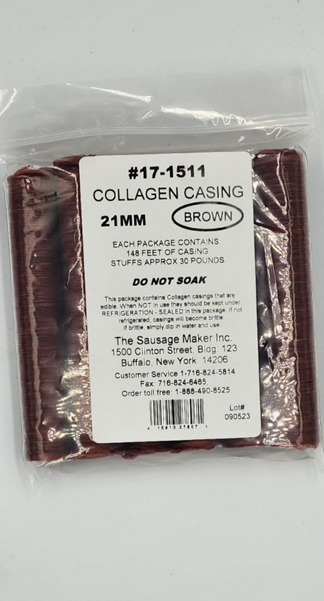Mahogany Collagen Casings 21mm - View 1