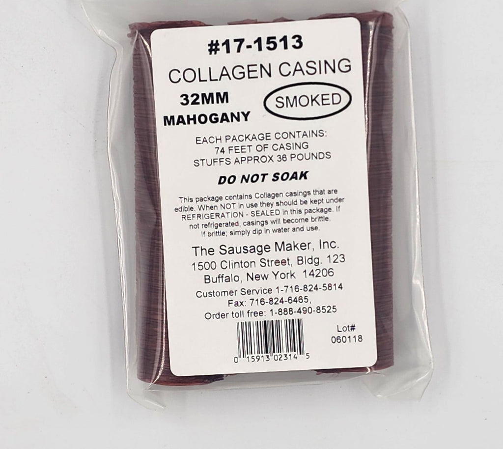 Mahogany Collagen Casings 32mm - View 1