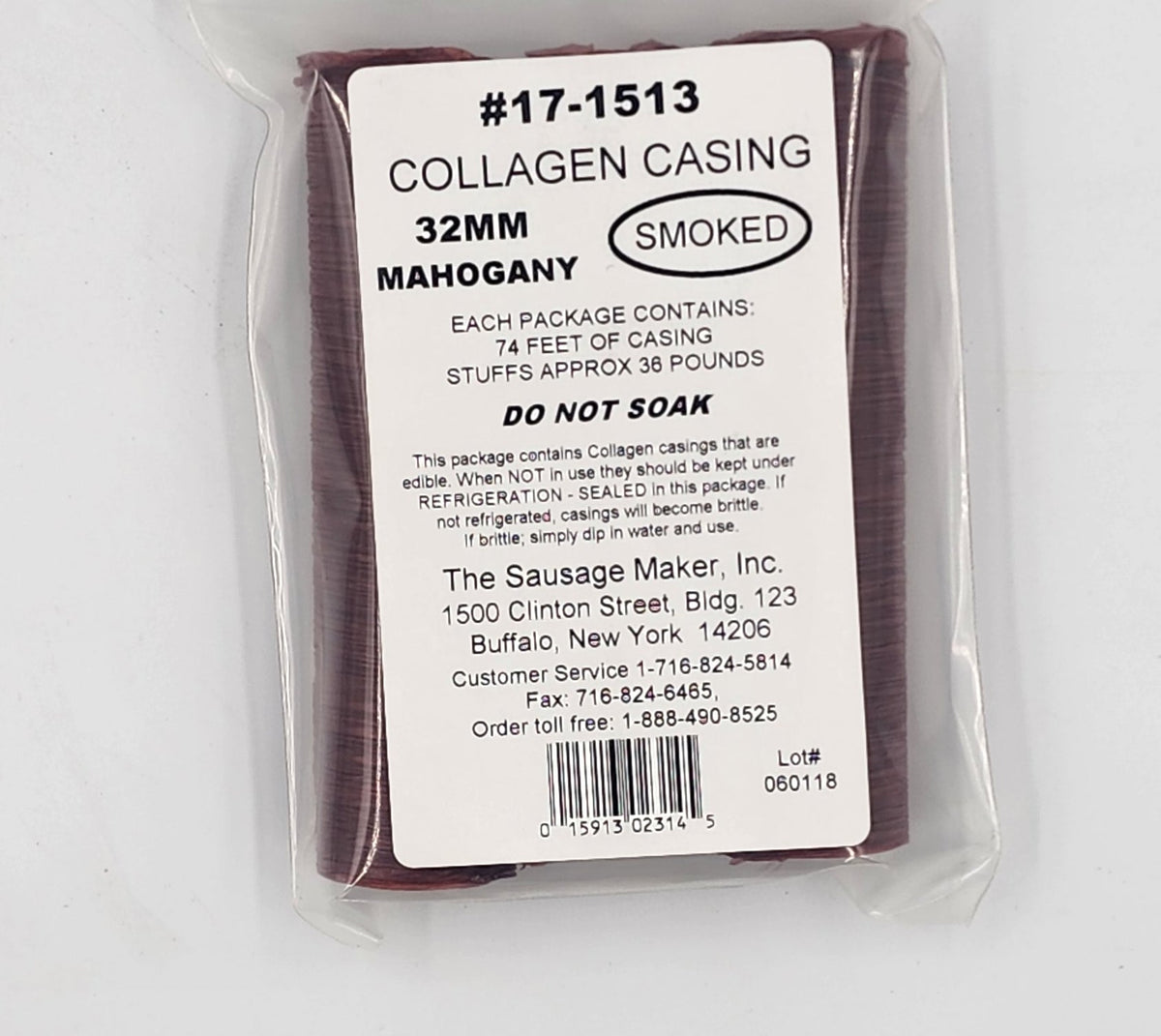 Mahogany Collagen Casings 32mm - View 1