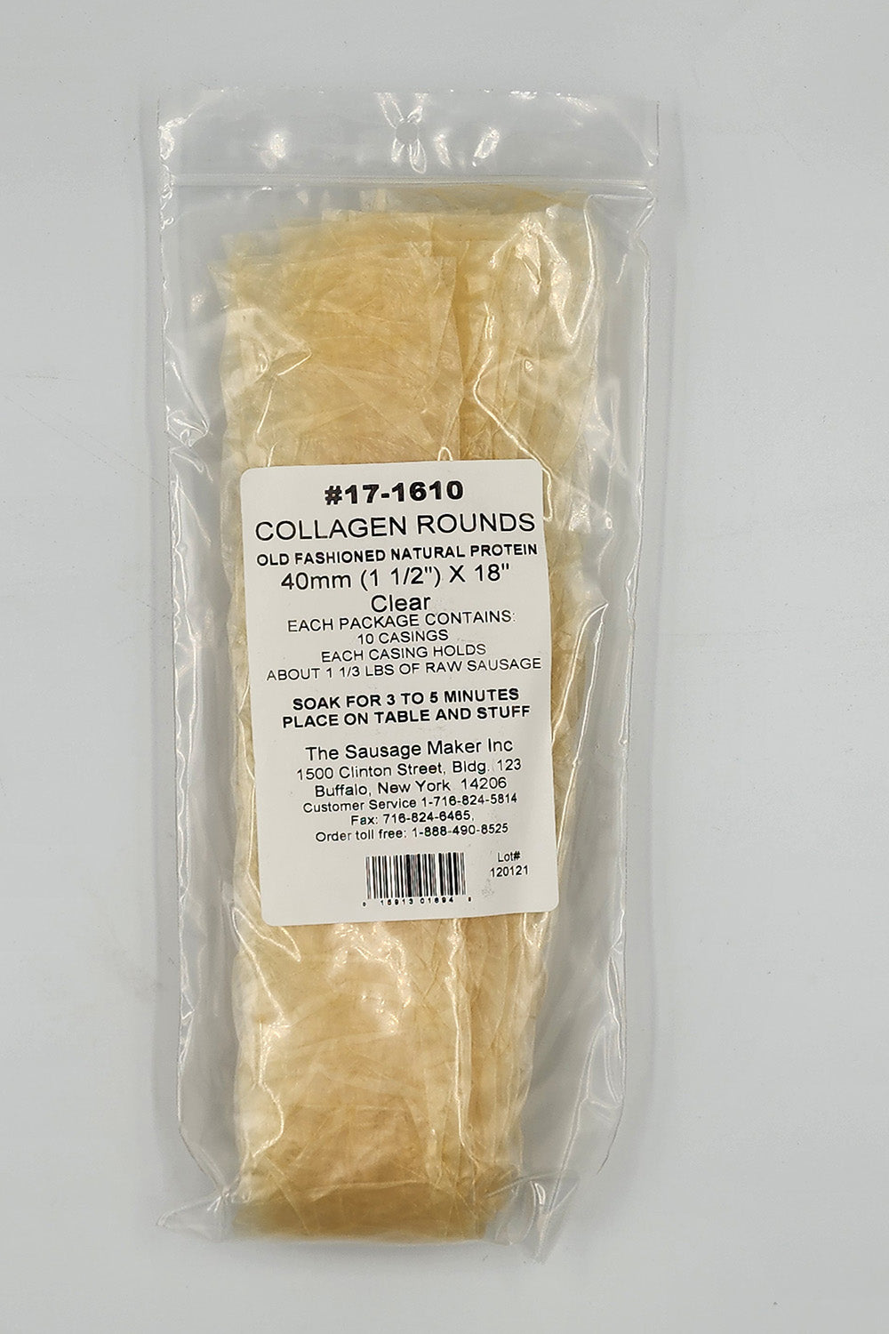 Rounded Collagen Casings 40mm - View 1
