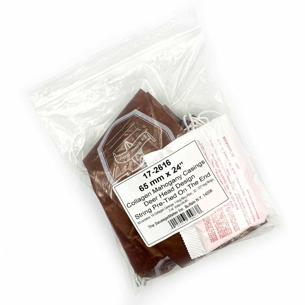 65mm x 18  Mahogany Collagen Casings Kit - View 2