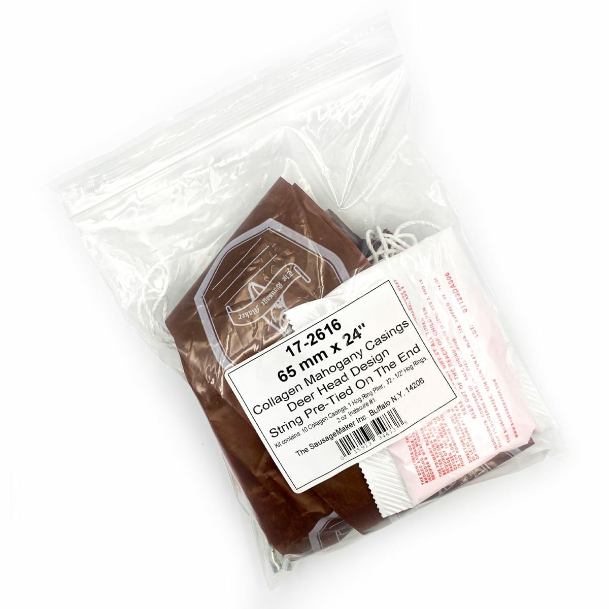 65mm x 18  Mahogany Collagen Casings Kit - View 2