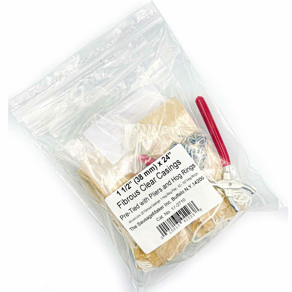 38mm Clear Fibrous Casings with Pliers & Hog Rings kit - View 6