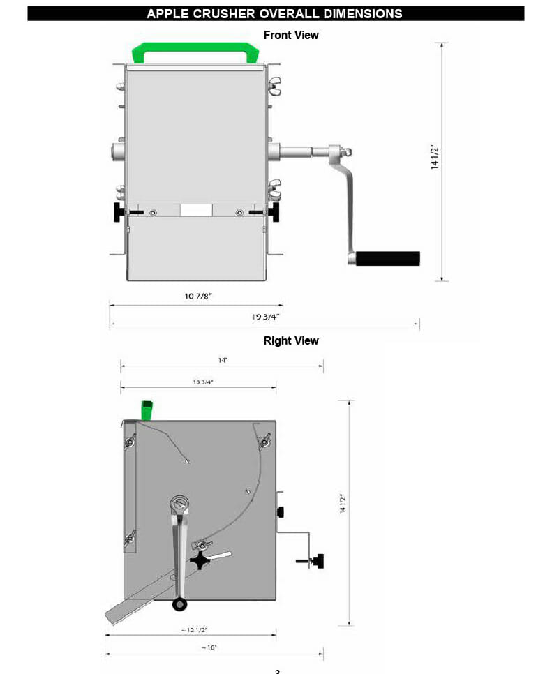 Stainless Steel Apple Crusher - View 2