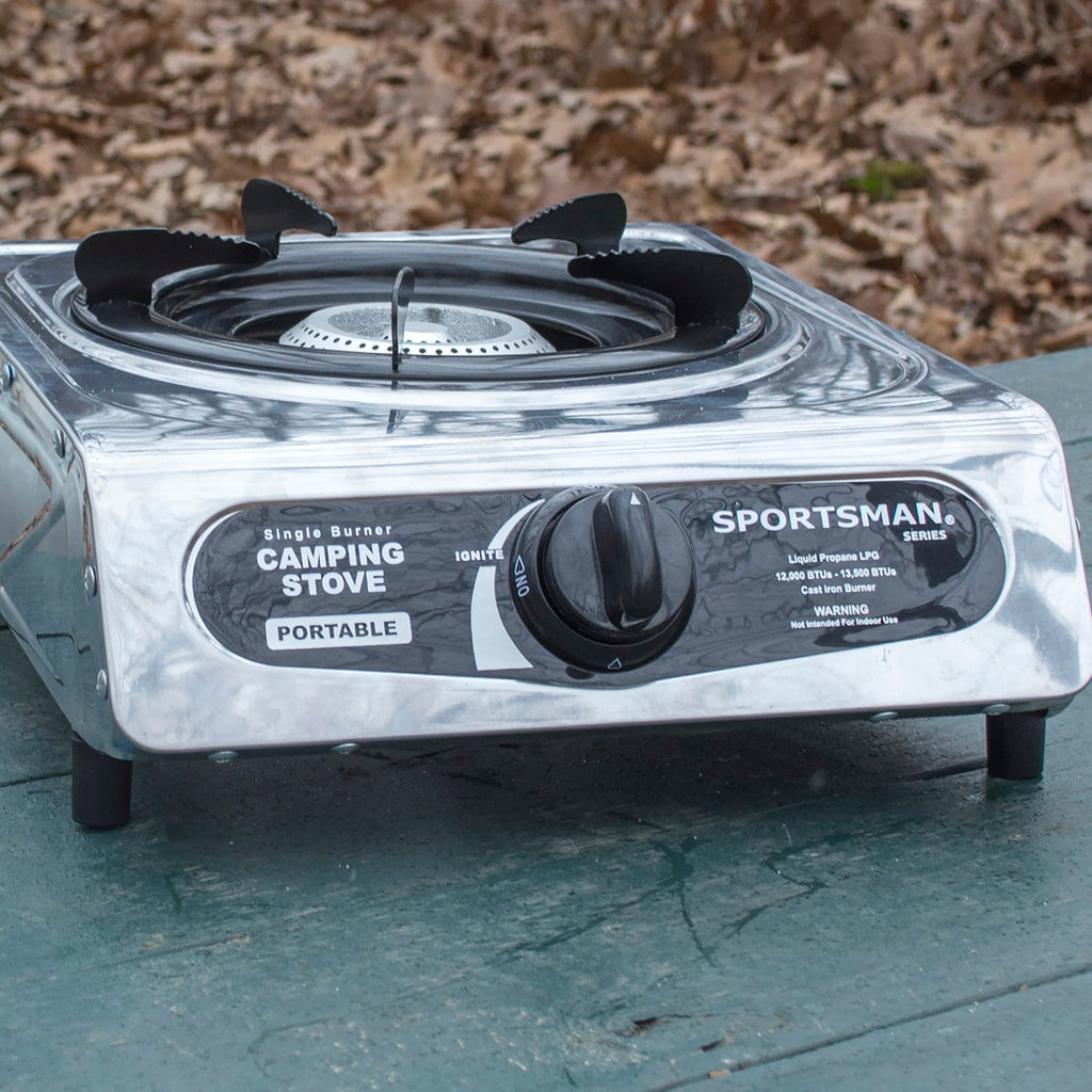 Single Burner Adjustable Camping Stove - View 1
