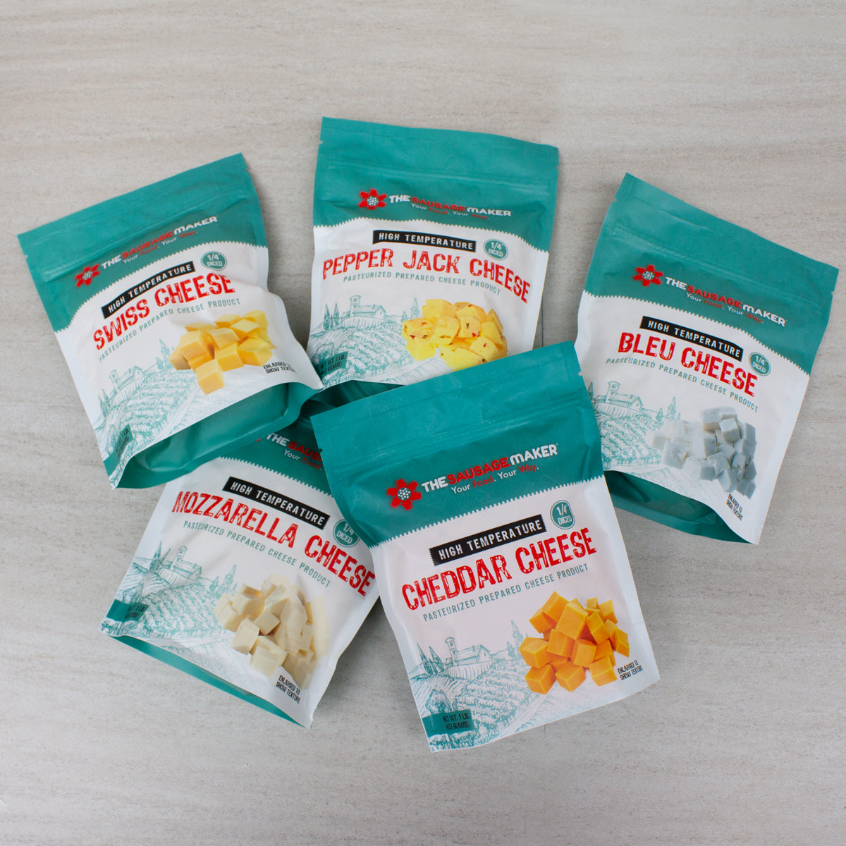 High Temp 1lb Cheese Assortment 5-pack - View 1
