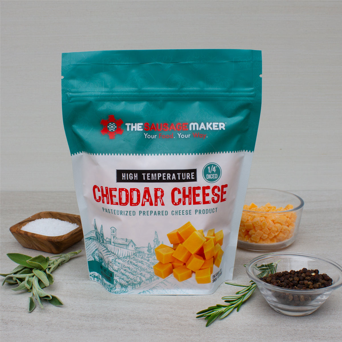 High Temp Cheddar Cheese 1 lb - View 4
