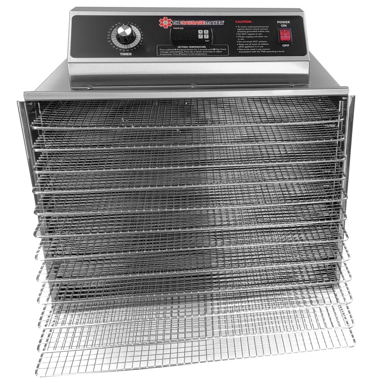 D-12 Food Dehydrator with Stainless Steel Shelves - View 1