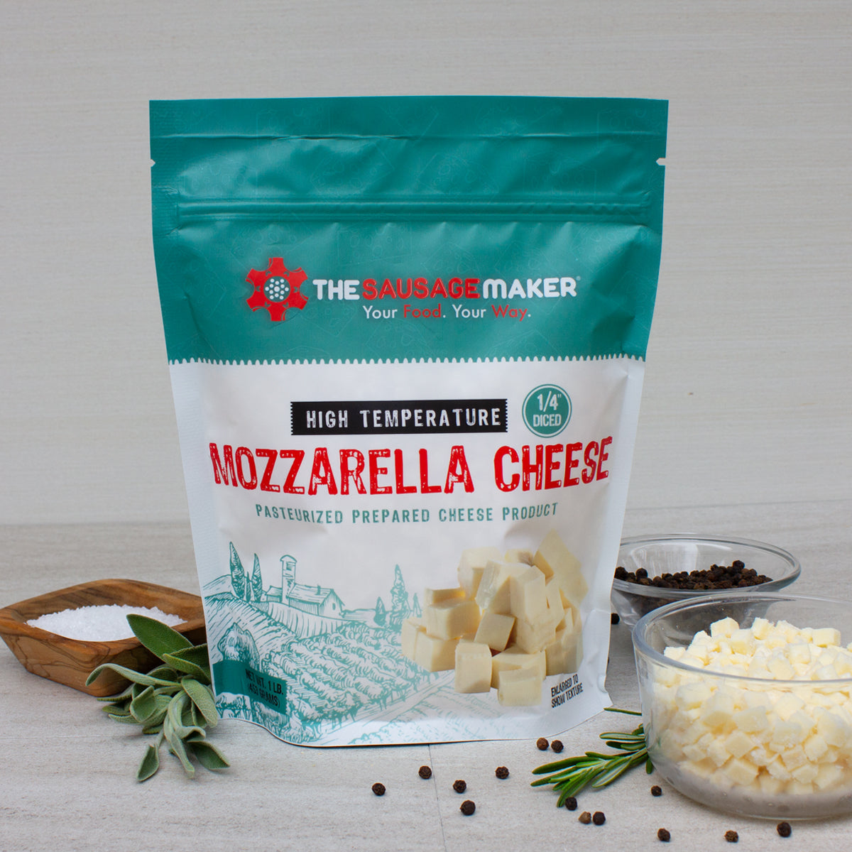 High Temp Mozzarella Cheese 1 lb - View 5