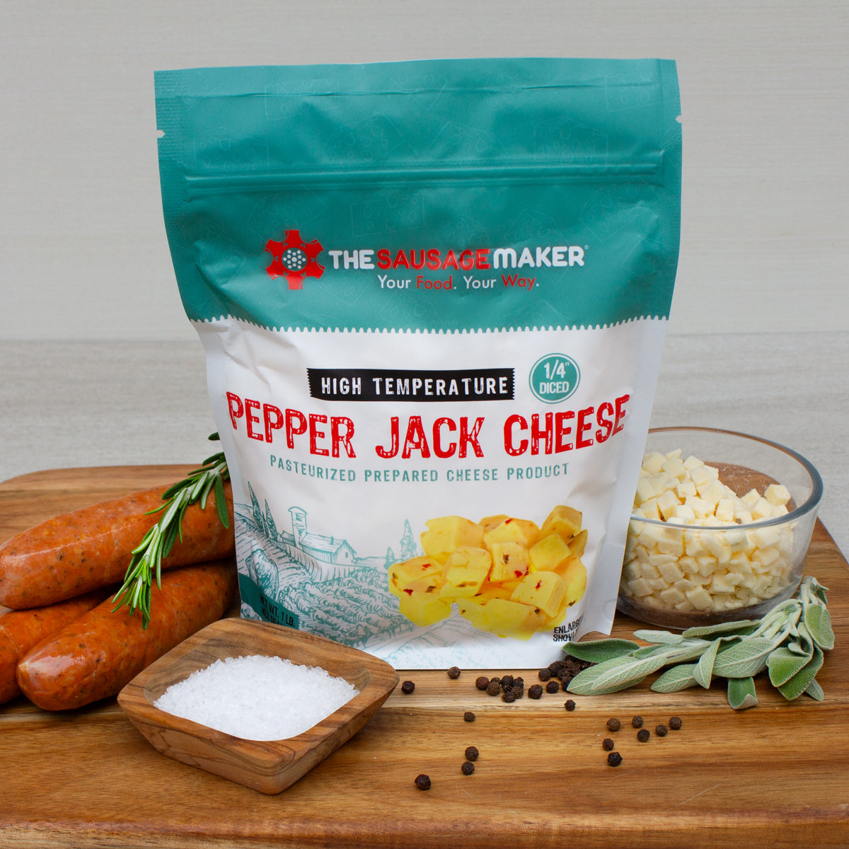 High Temp Pepper Jack Cheese 1 lb - View 1