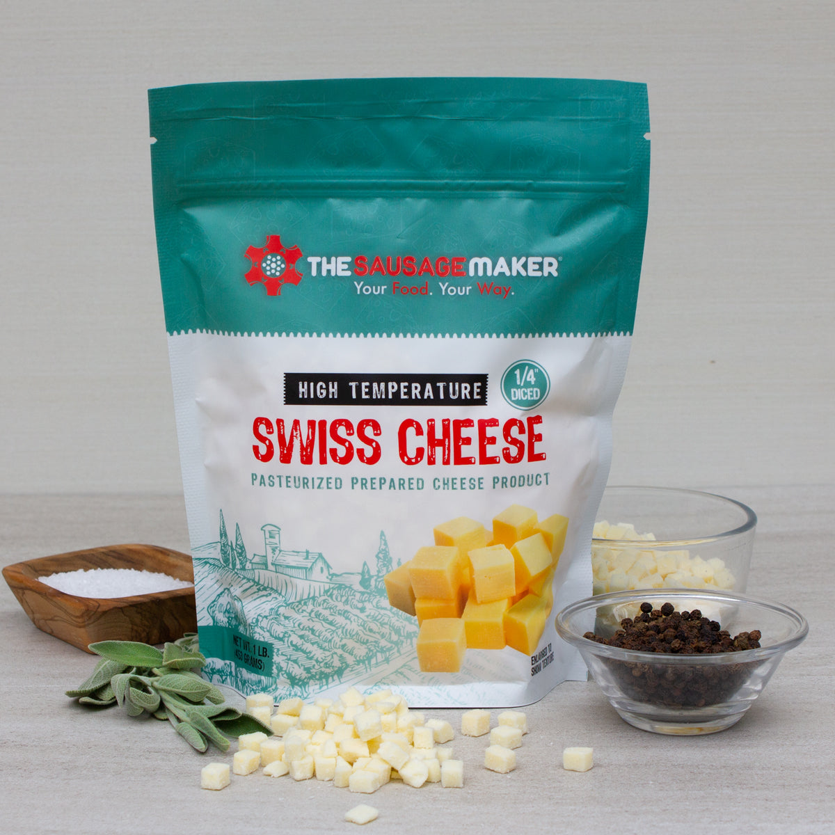 High Temp Swiss Cheese 1 lb - View 1