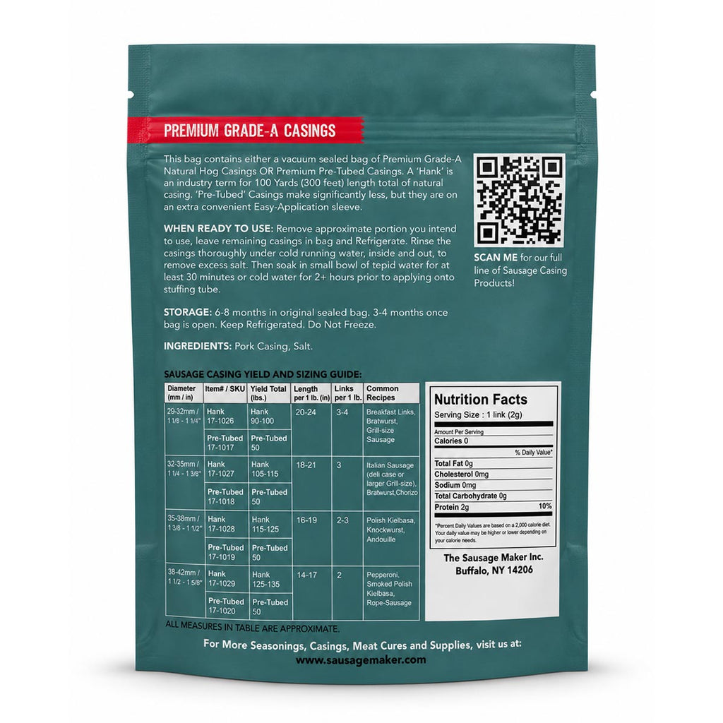 Premium Natural Hog Casings, 1 Hank - View 4
